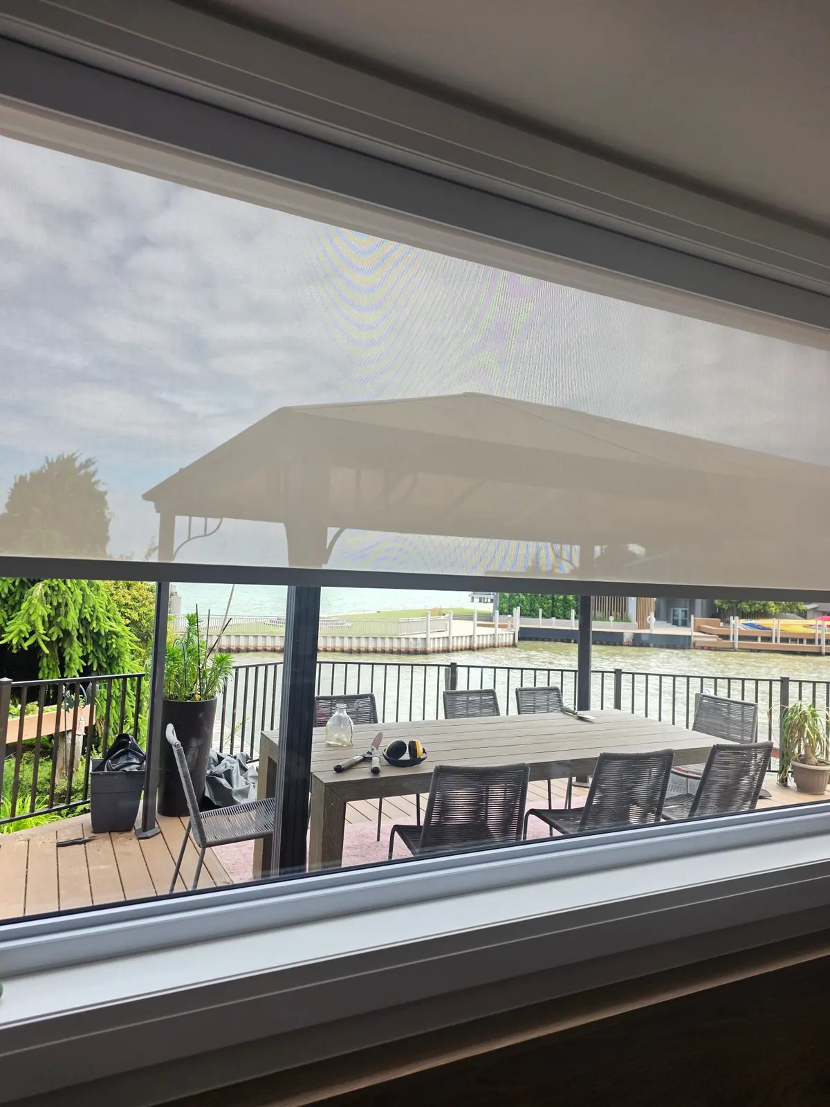 Waterfront Screen Roller Shade by WE Blinds