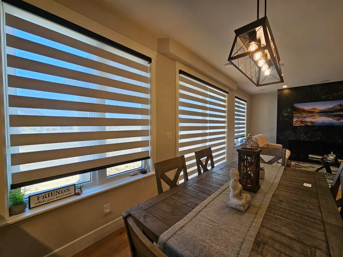 Dining Room Zebra Blinds by WE Blinds