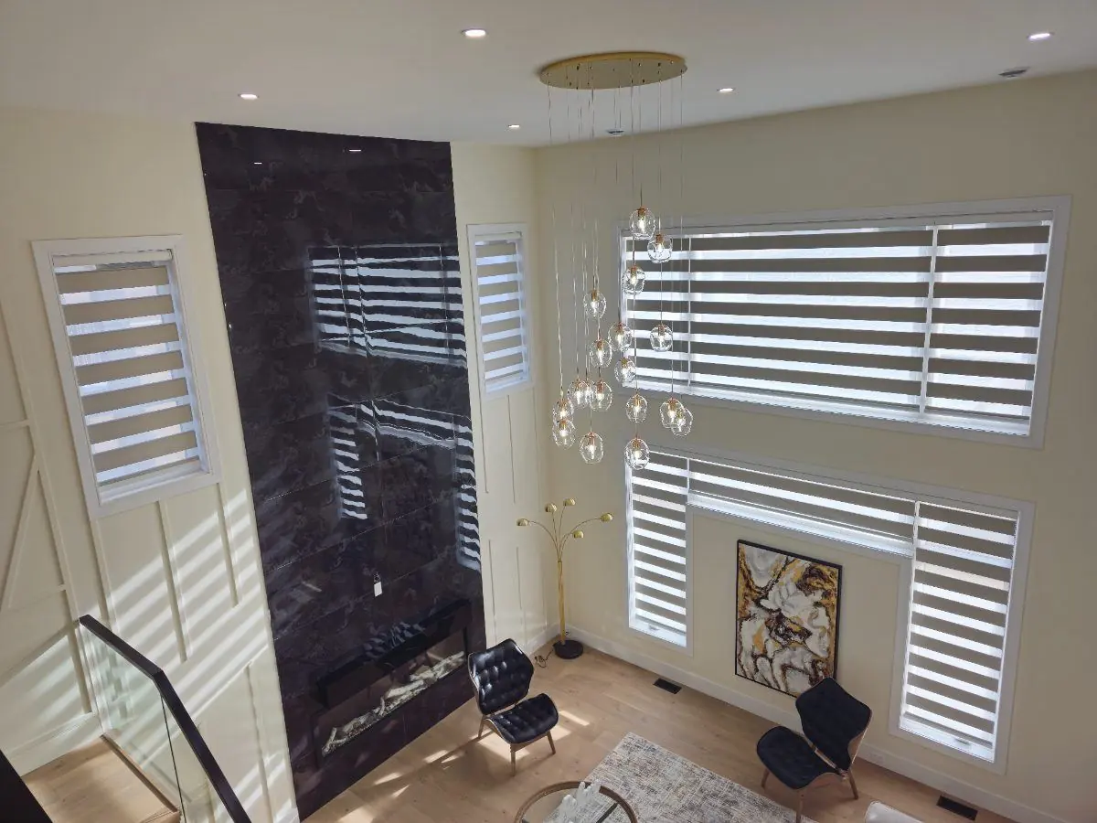 Open-to-Above Zebra Blinds by WE Blinds